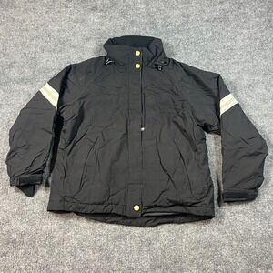 Fera Ski Jacket Mens Black Thermolite Insulated Packable Hood Lined Full Zip